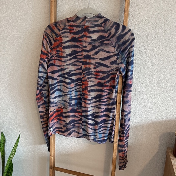 Free People Printed High Jump Long Sleeve, Size Medium - Picture 3 of 6